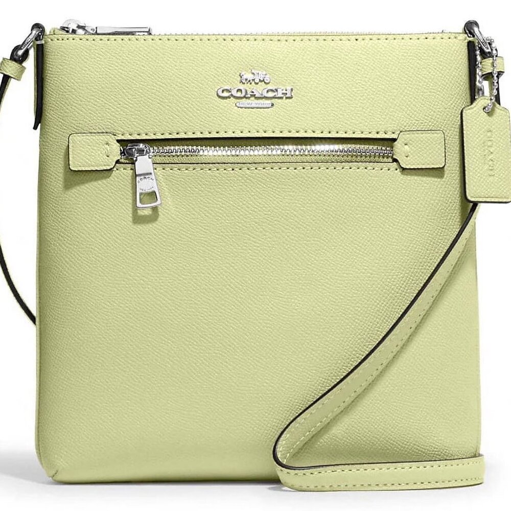 NWOT Coach Mini Rowan File Bag pale lime - Picture 7 of 8
